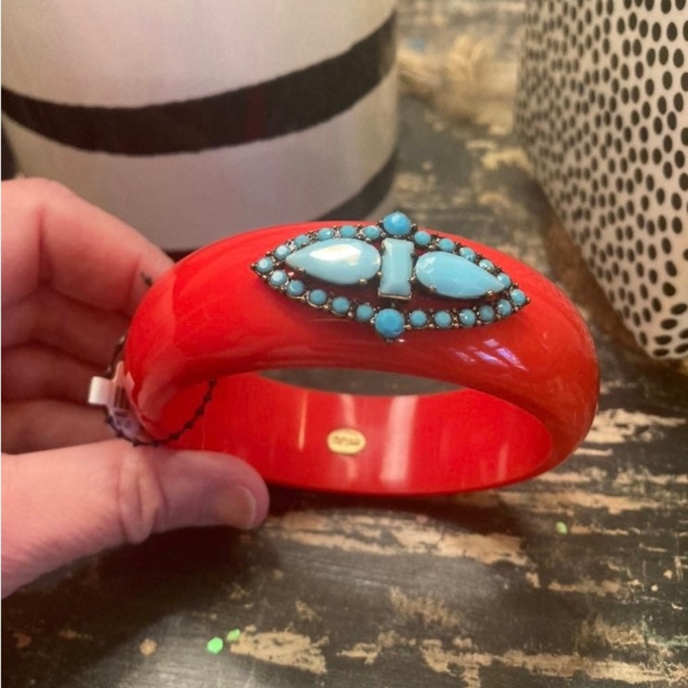 Red JCrew Turquoise Bangle NWT - Picture 2 of 6